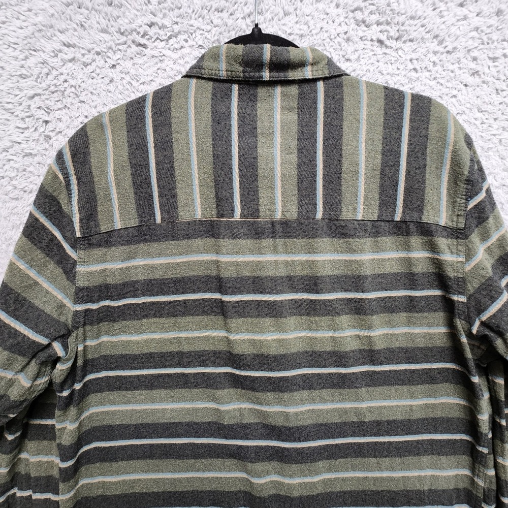 Hippy Tree Flannel Nomad Division Shirt Men Large (Fits Slim) Green Plaid Cotton - Picture 6 of 11